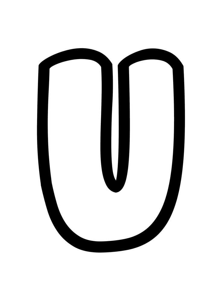 letter u template