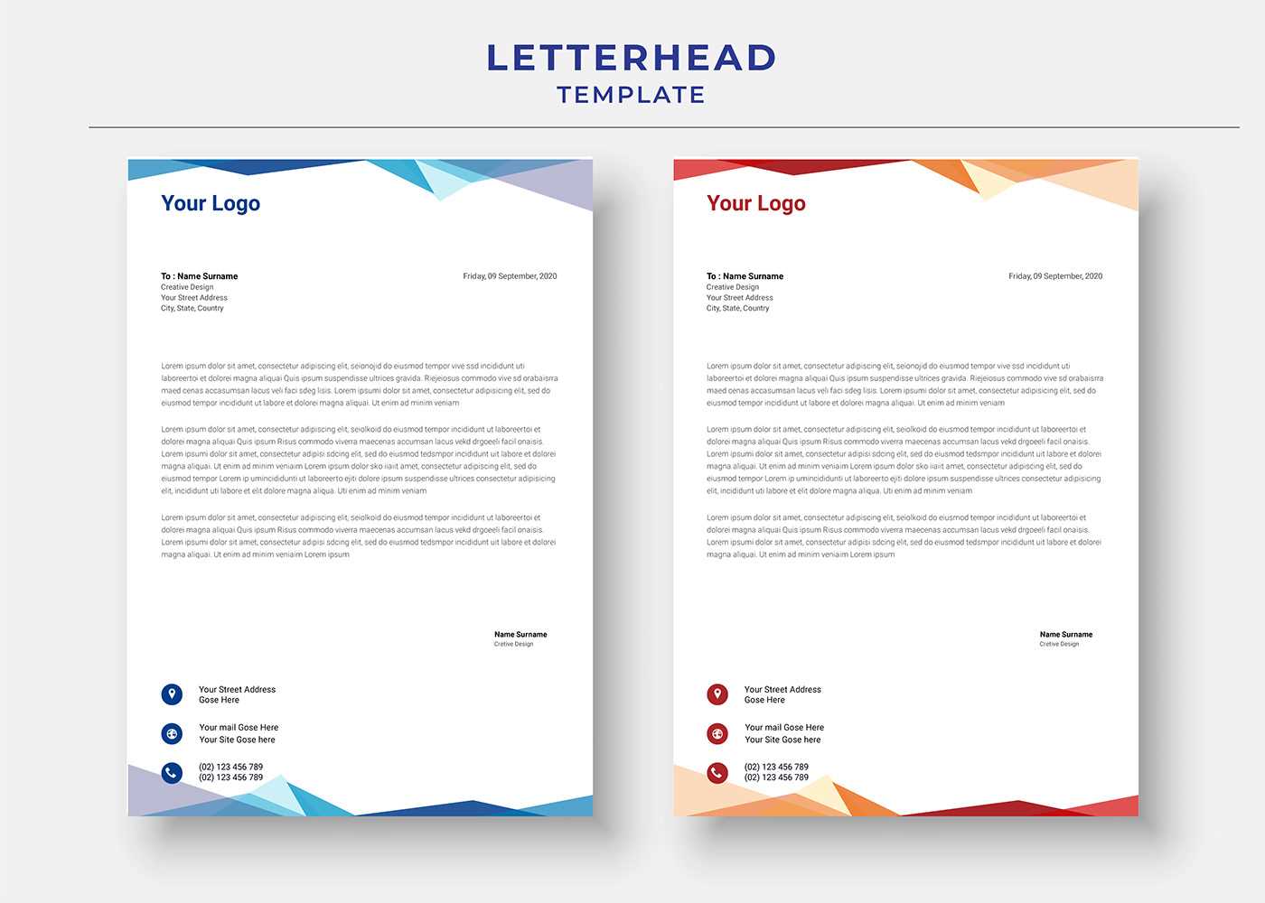 official letter head template