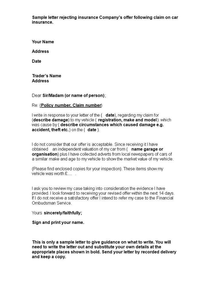 personal injury letter of claim template