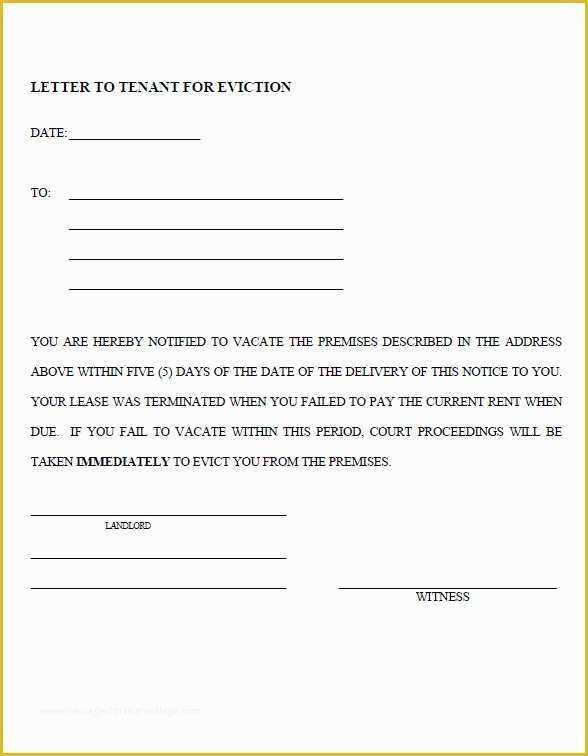 30 day eviction letter template