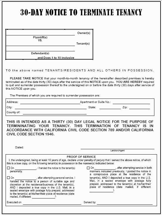 30 day notice contract termination letter template