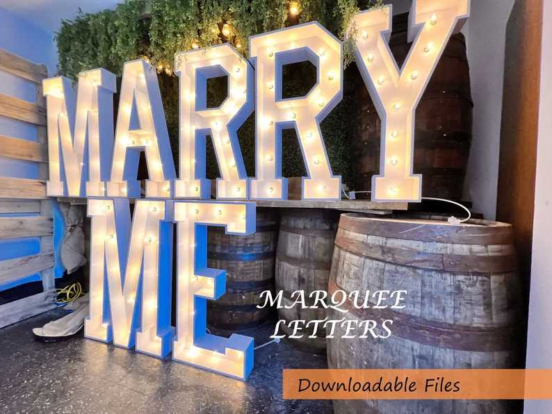 4ft marquee letter template