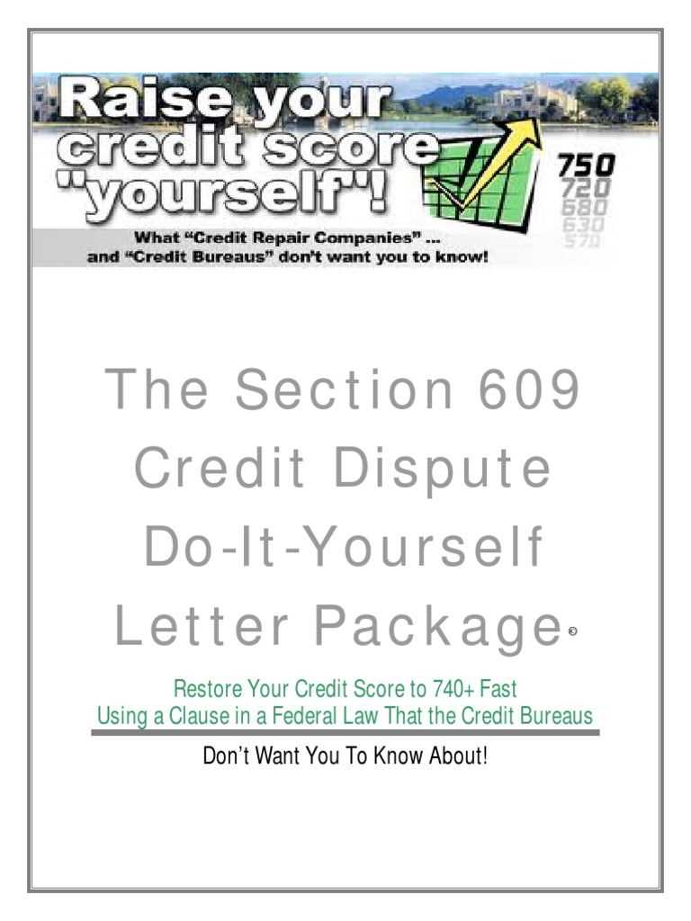 609 dispute letter template pdf