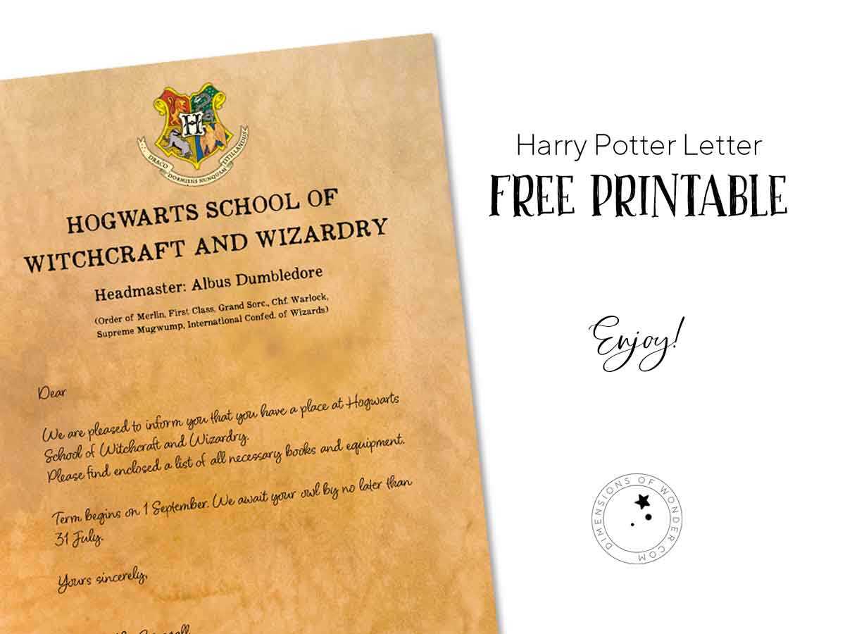 acceptance letter to hogwarts template