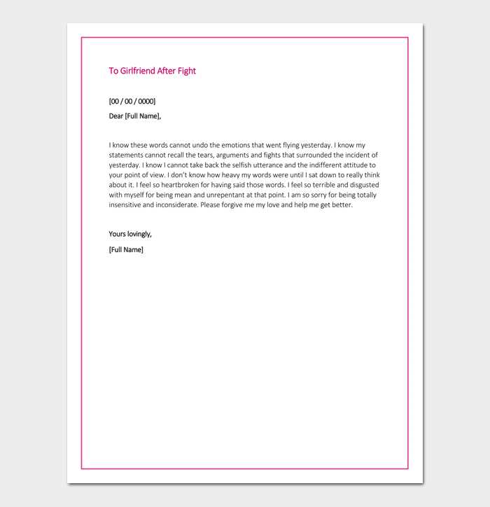 accountability letter template