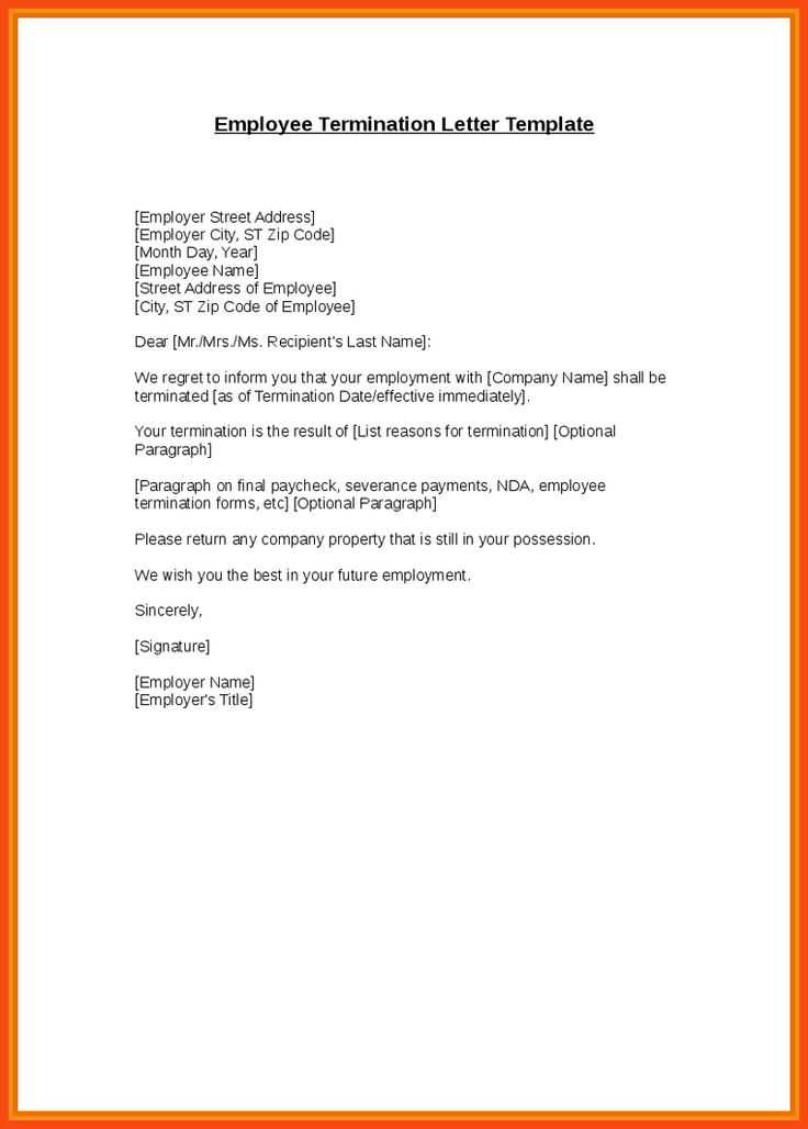 accountant termination letter template