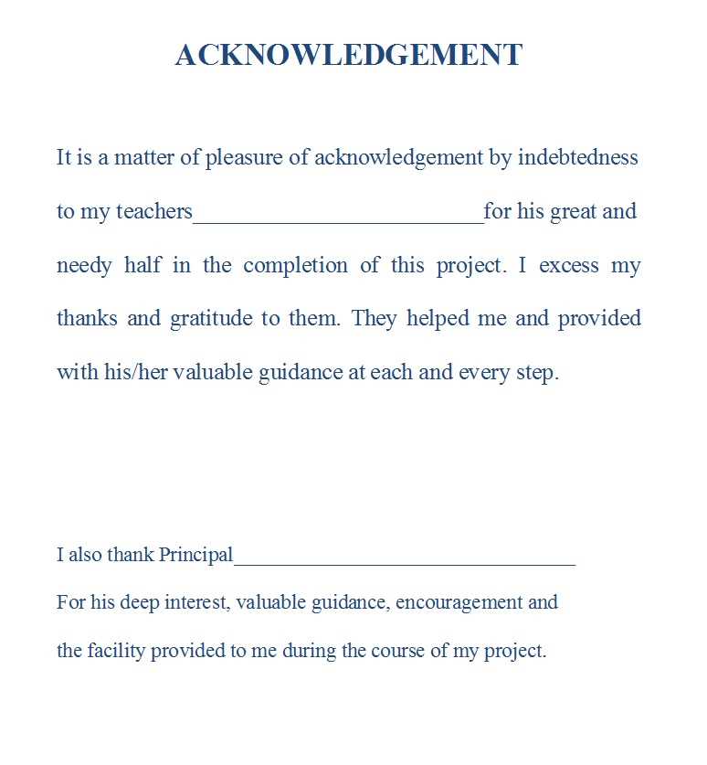 acknowledgement letter template