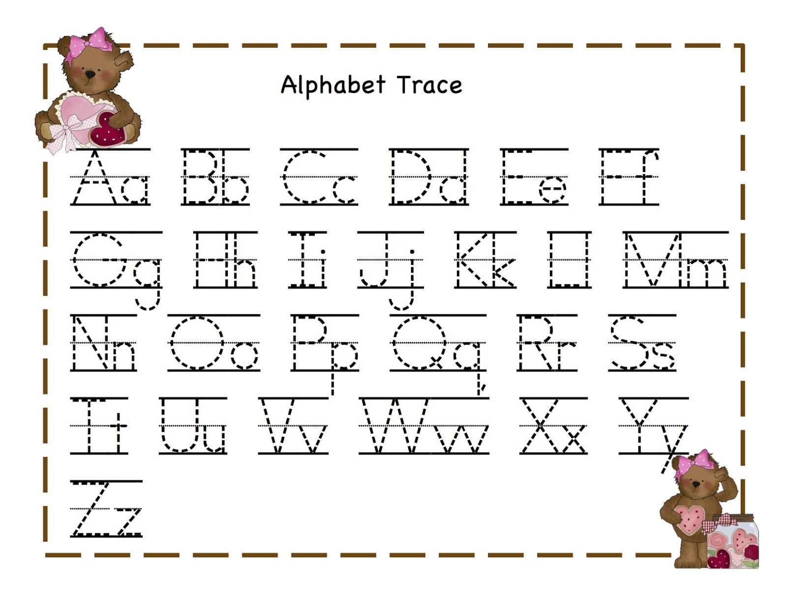 alphabet letter tracing templates