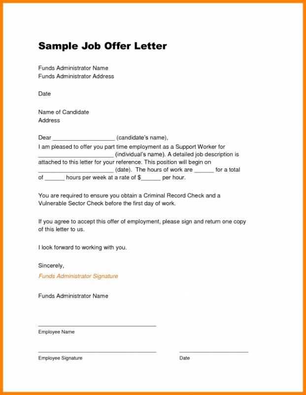 apartment offer letter template