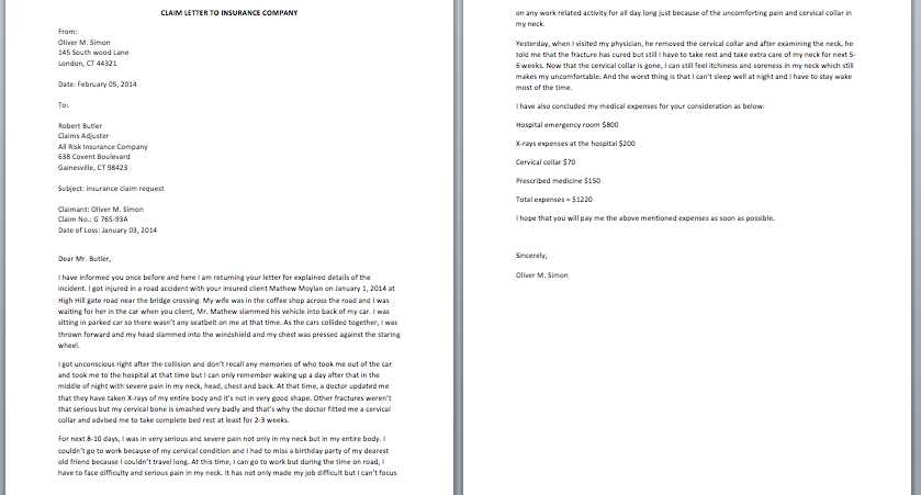 appeal letter template to insurance company