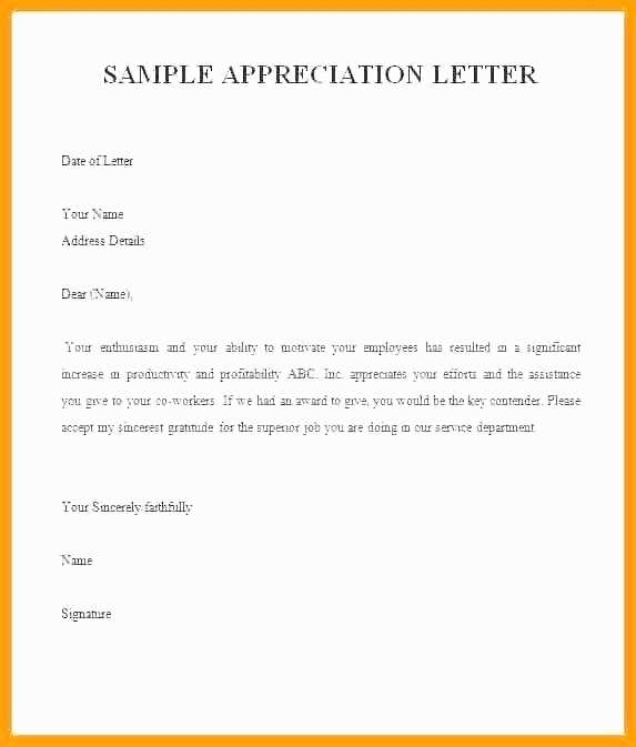 appreciation letter to employee template