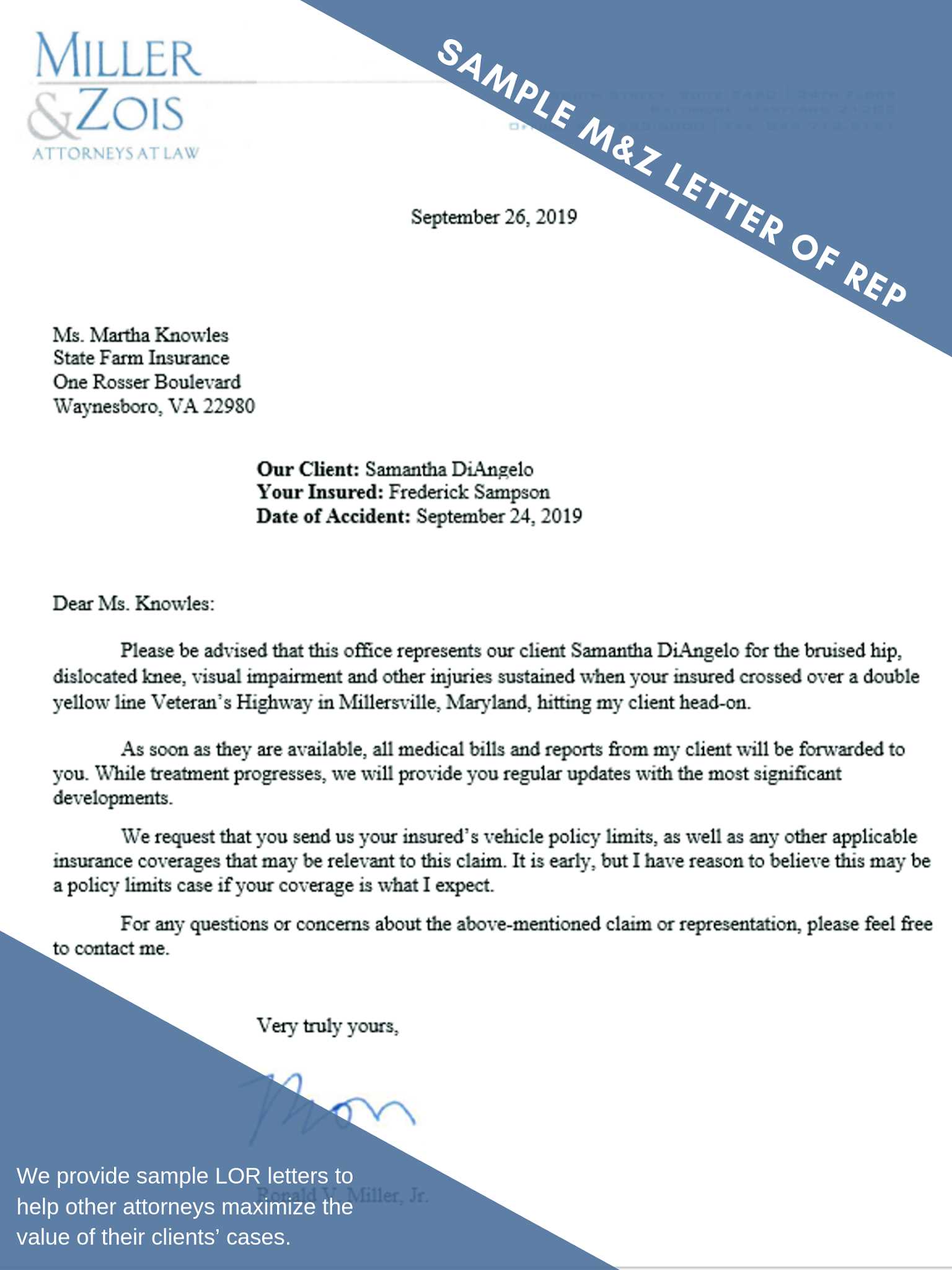 attorney letter of representation template