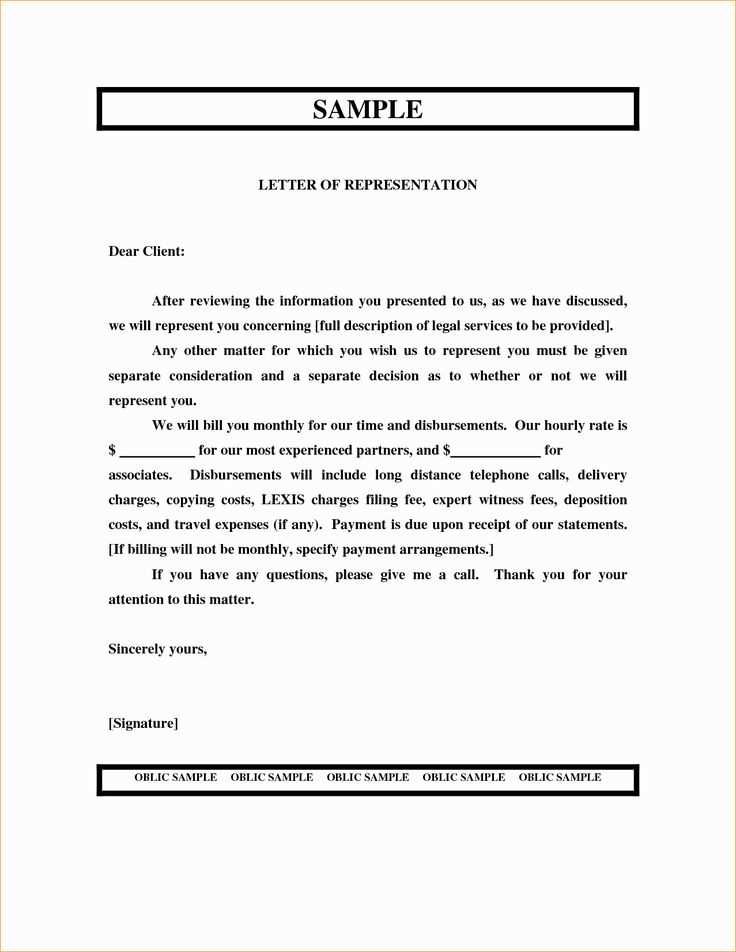 authorized representative letter template