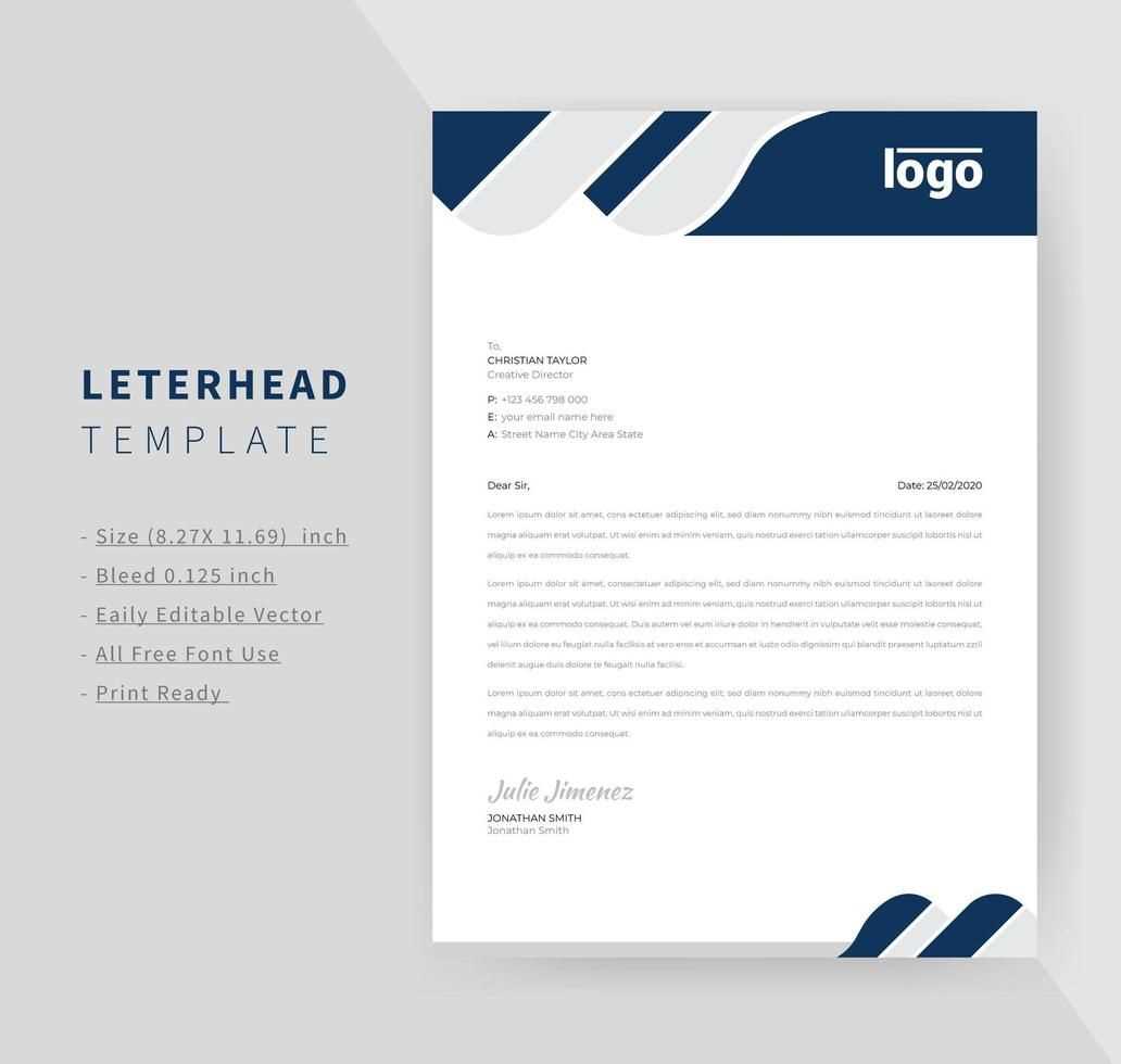 background letter template design