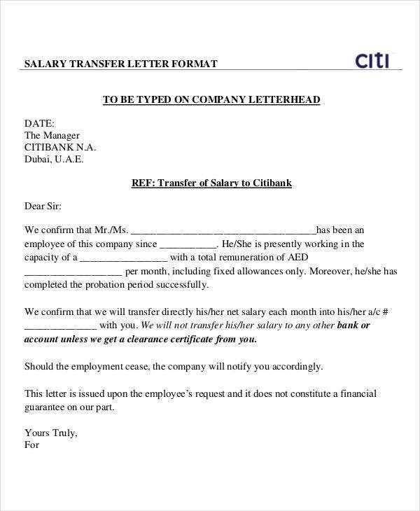 bank details letter template