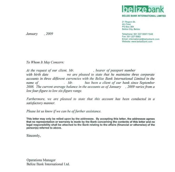 bank resolution letter template