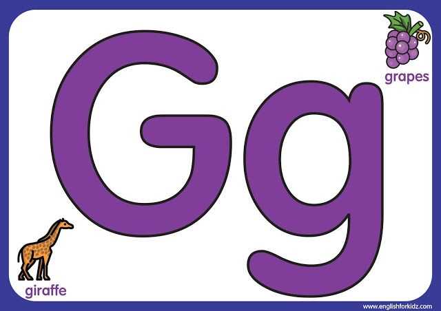 big letter g template