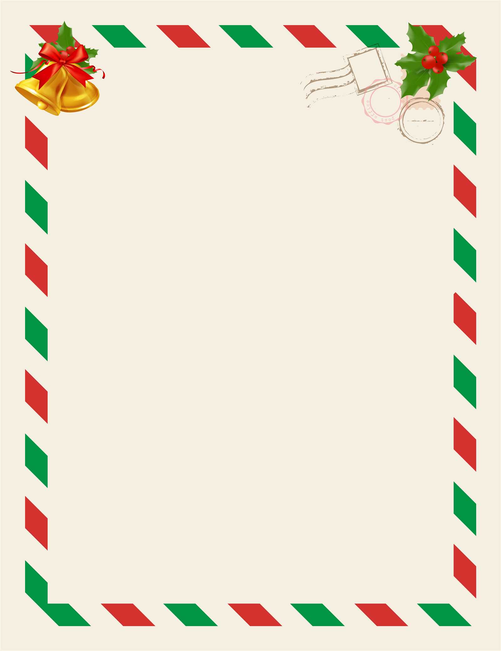 blank christmas letter template