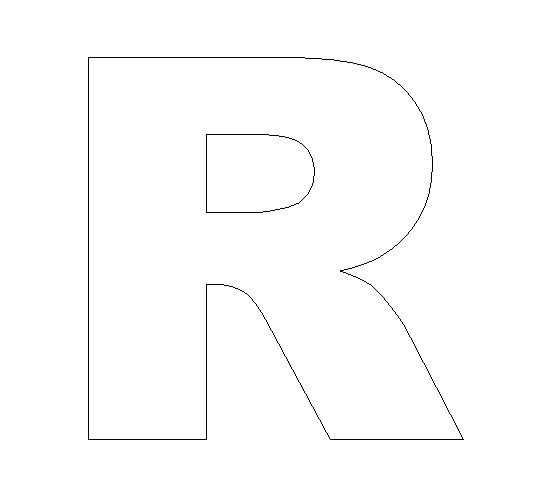 block letter b template