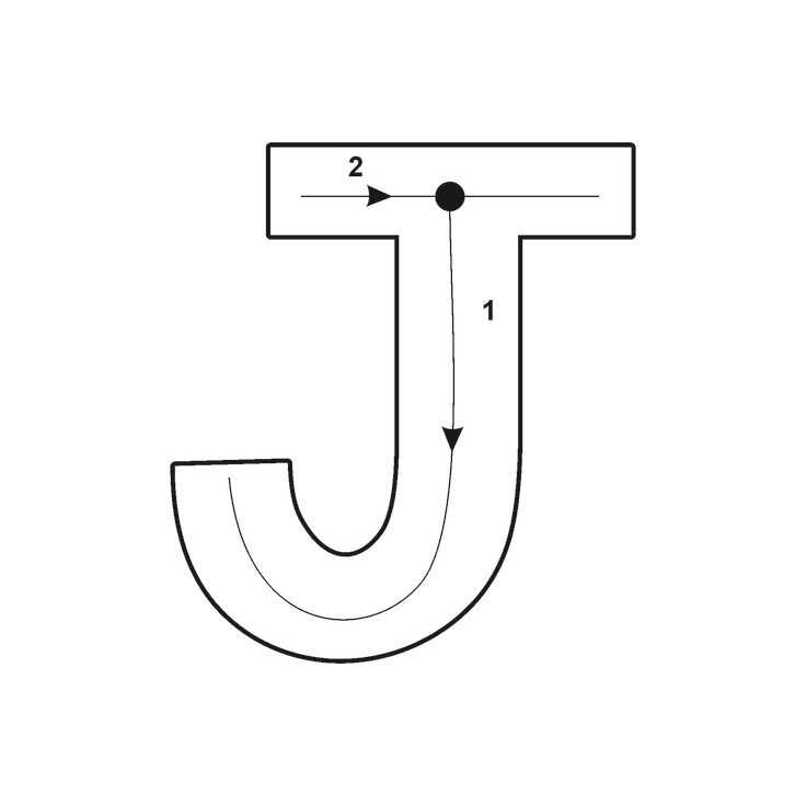 block letter j template