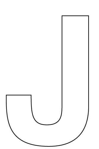 block letter j template