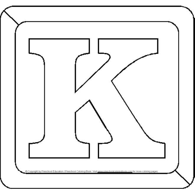 block letter k template