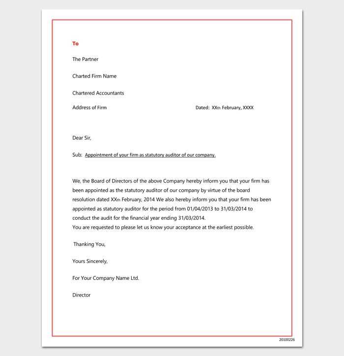 board appointment letter template