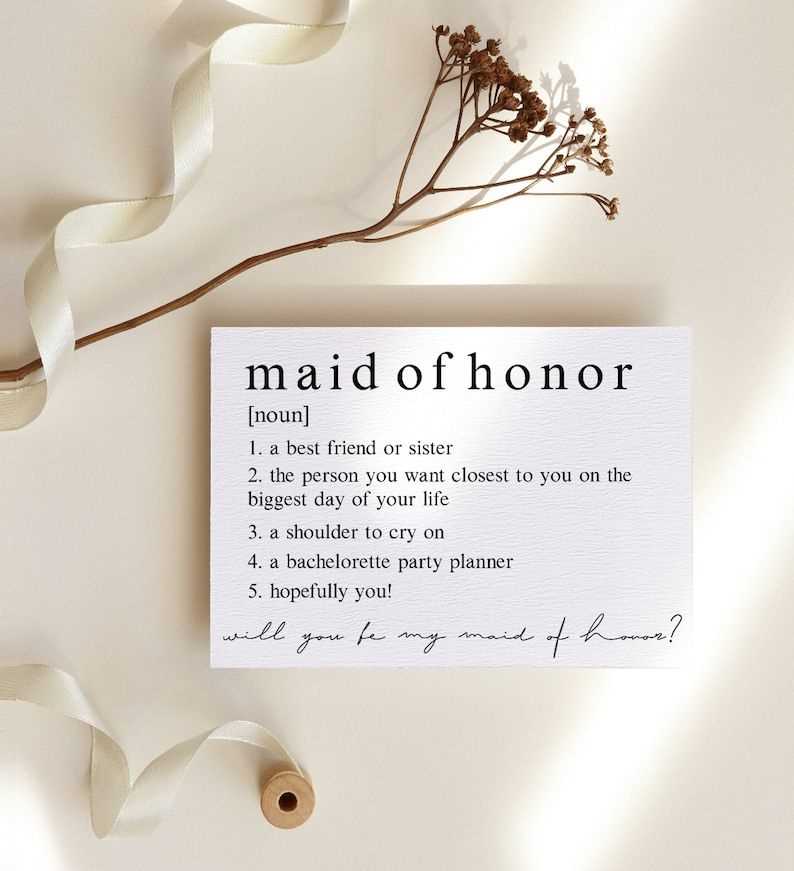 bridesmaid proposal letter template