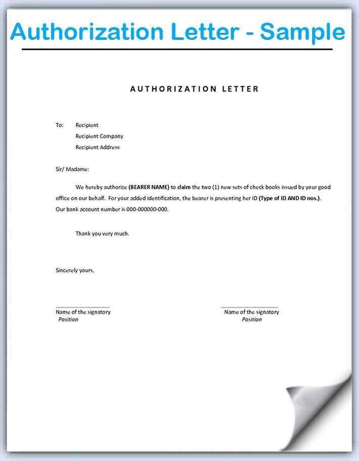 business authorization letter template