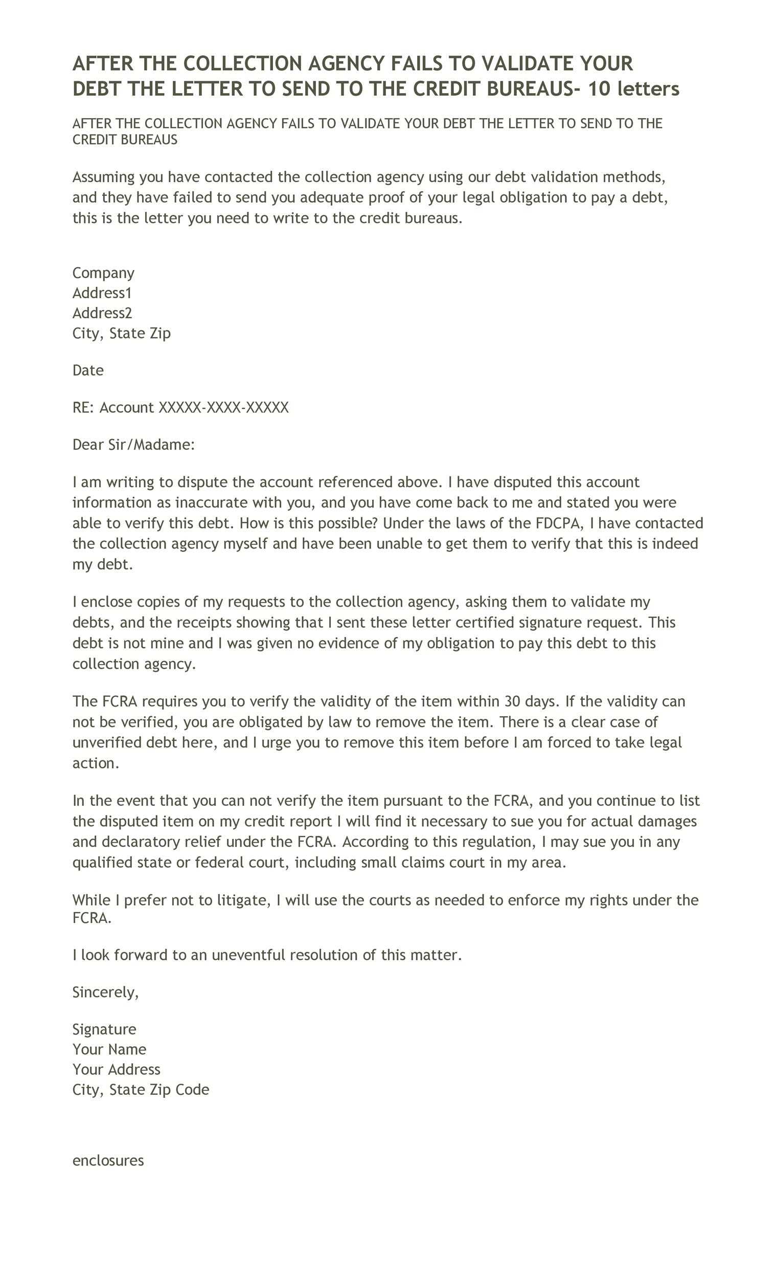 business debt collection letter template