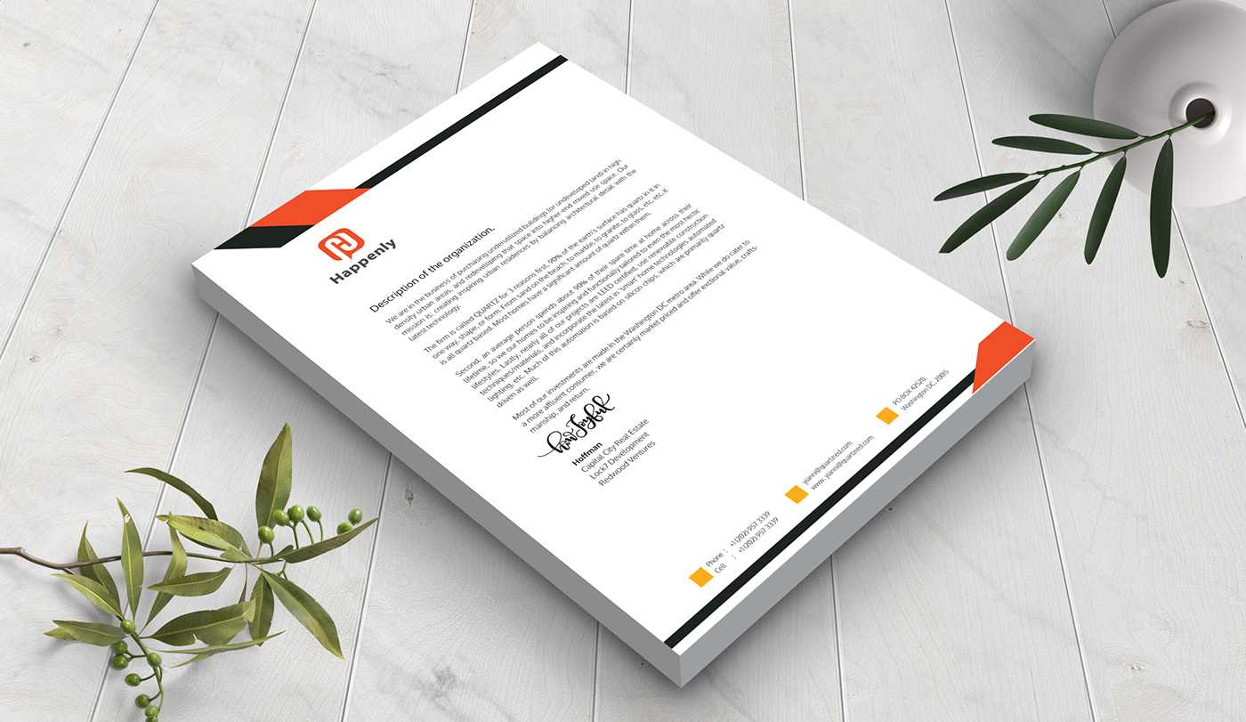 business letter design template