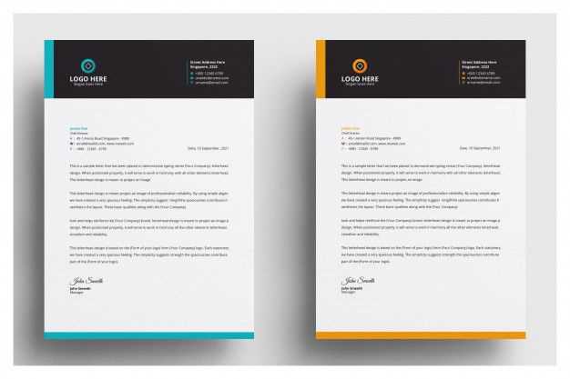 business letter head template