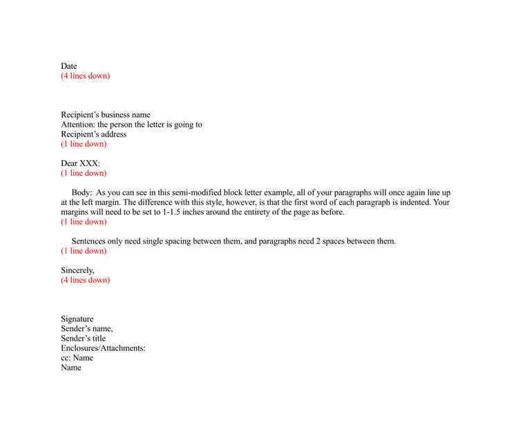 business letter template with enclosure