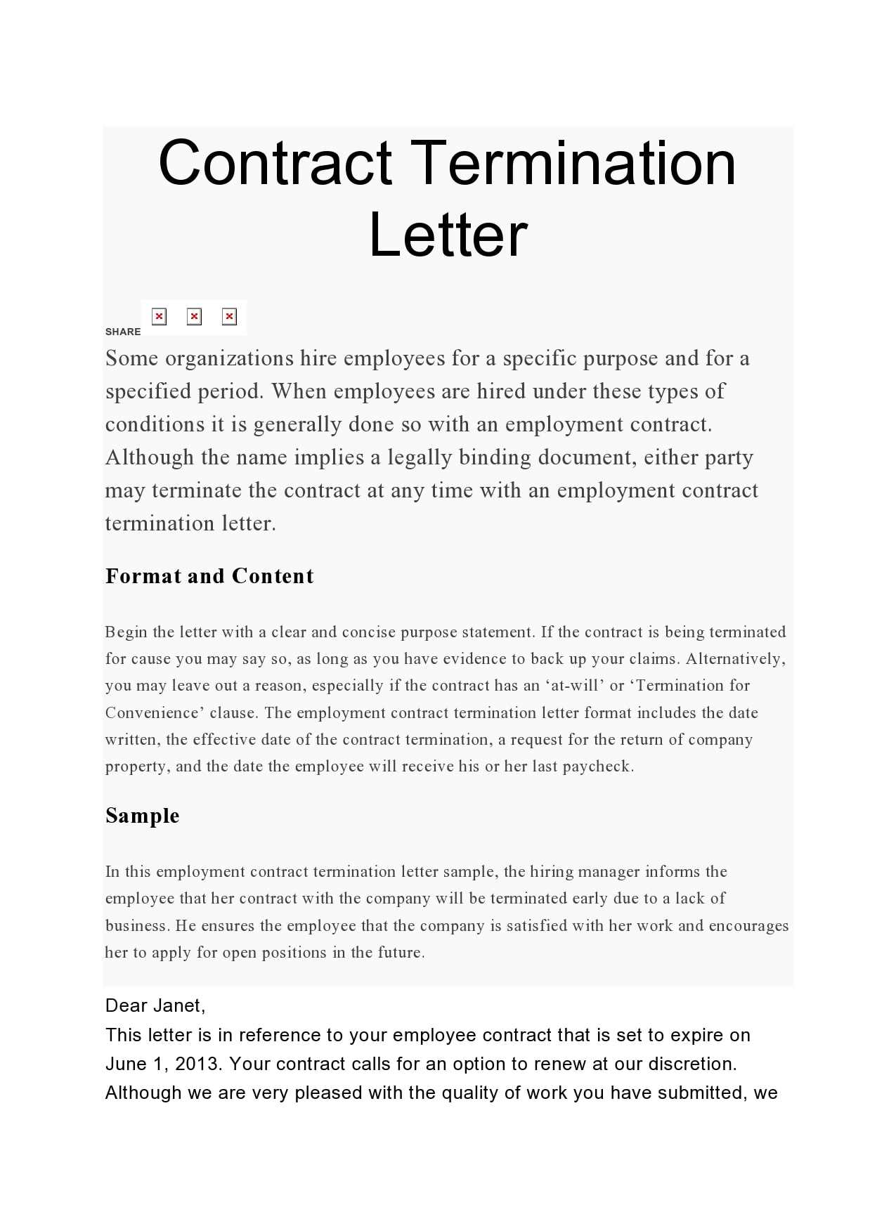 cancel contract letter template