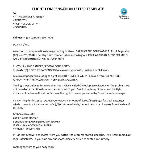 cancelled flight letter template