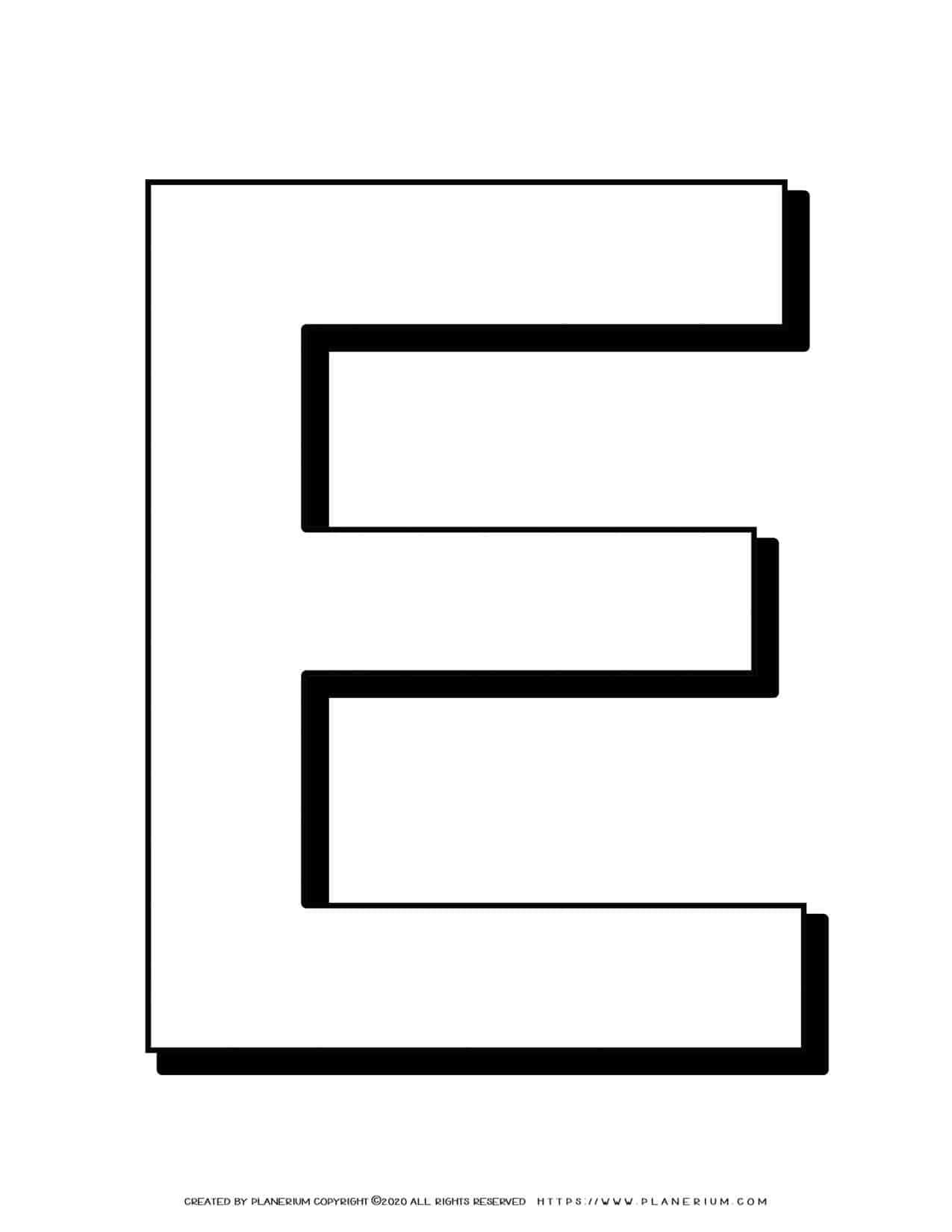 capital letter e template