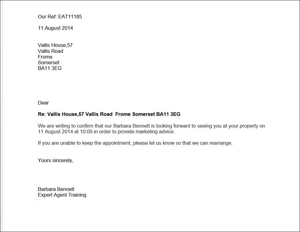 car valuation letter template