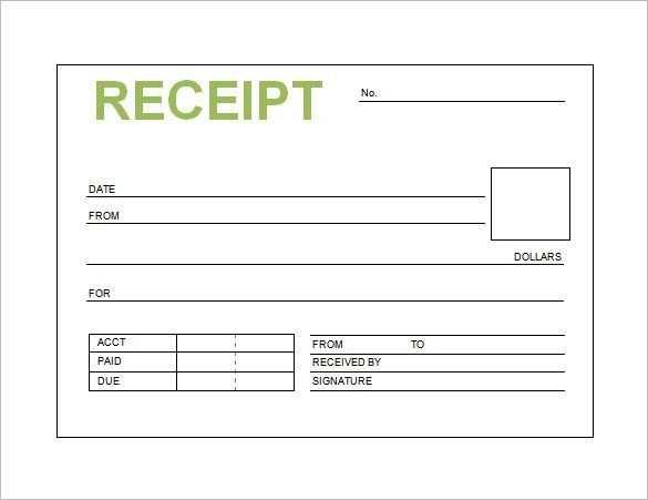 cash receipt letter template