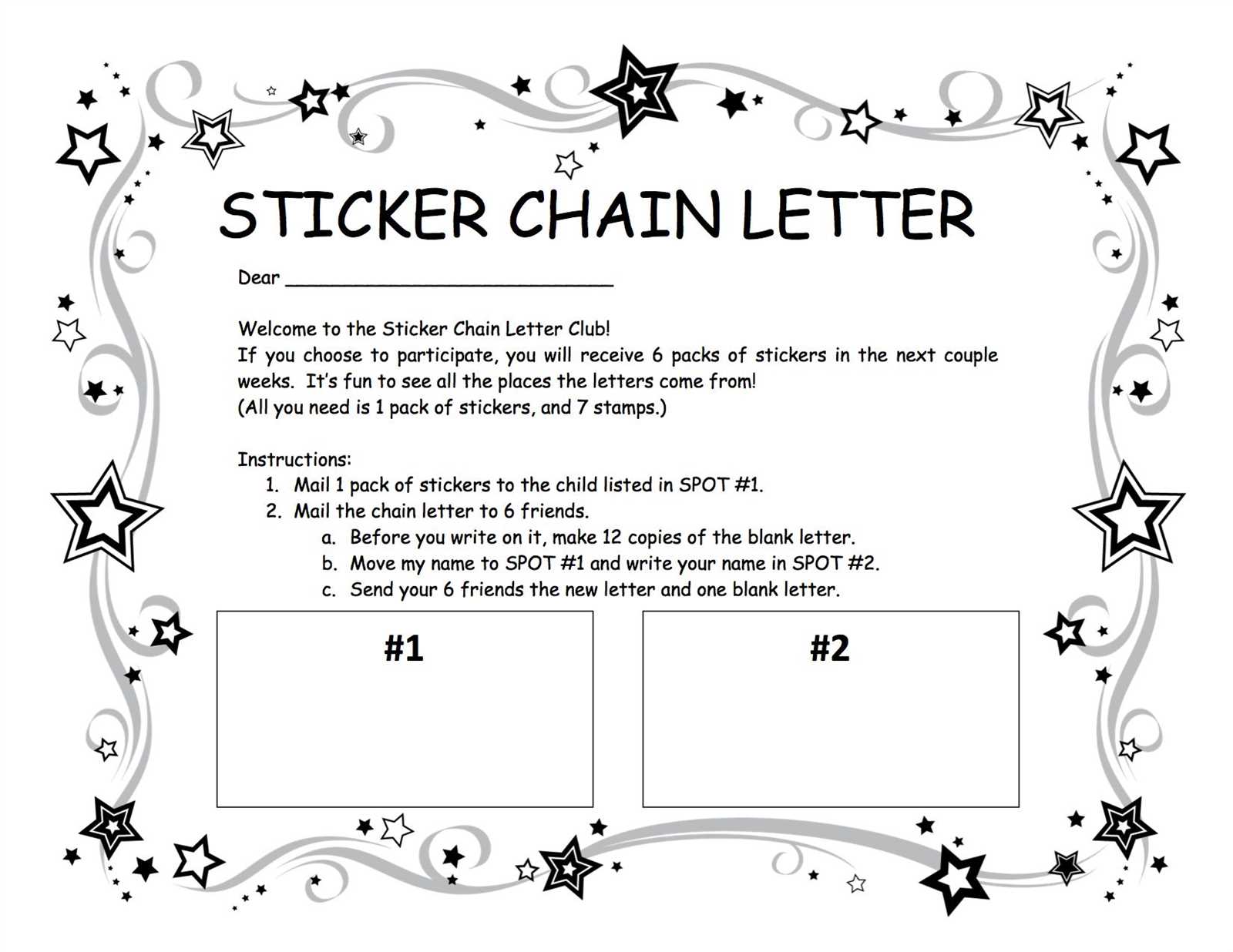 chain letter template