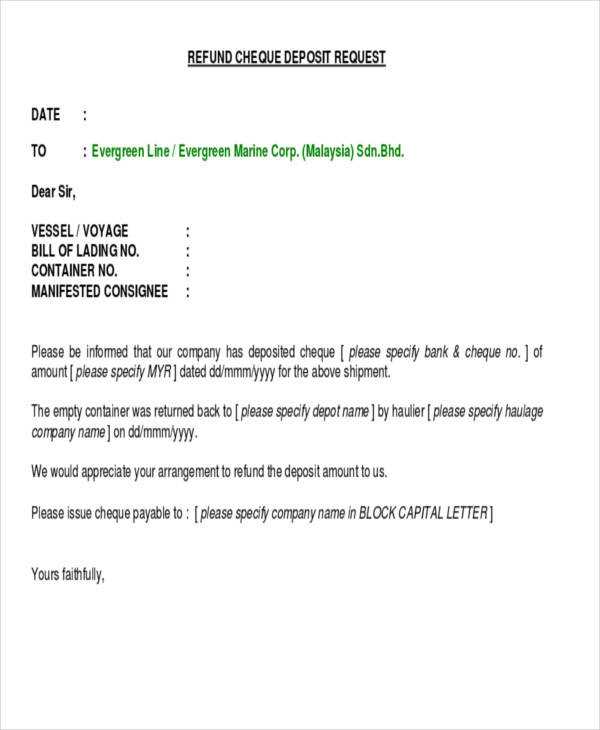 chargeback refund template letter