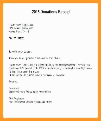charity donation letter template