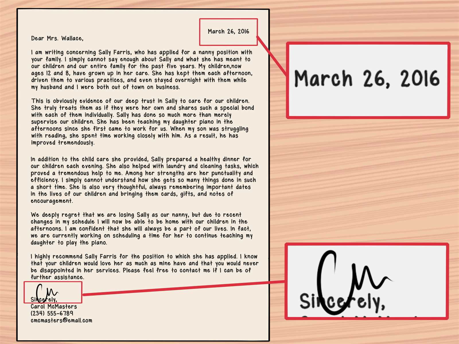 child care letter template