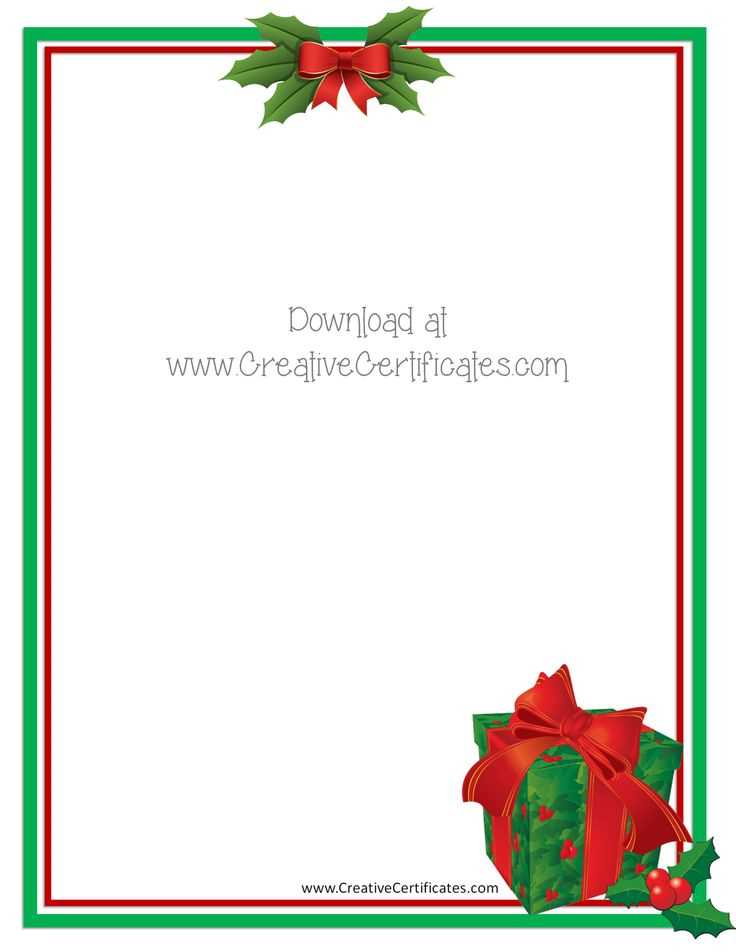 christmas border letter template