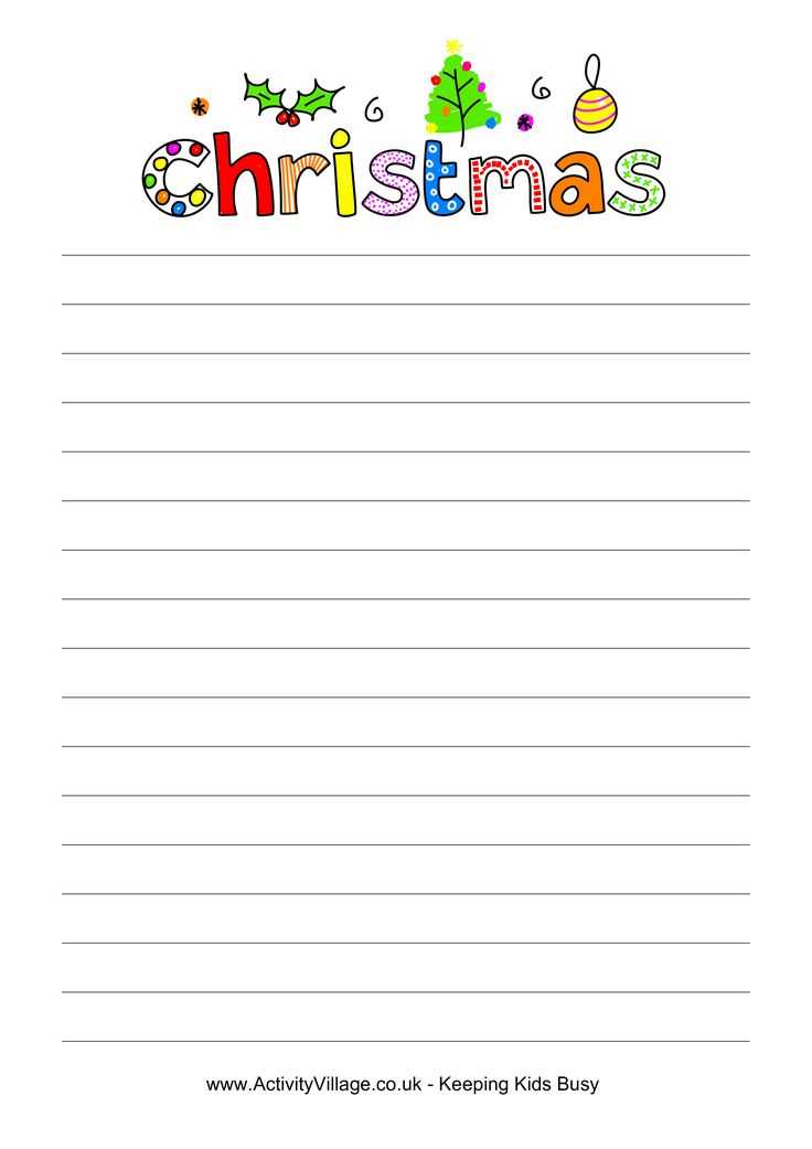 christmas update letter template