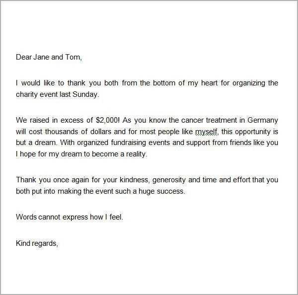 church donation thank you letter template