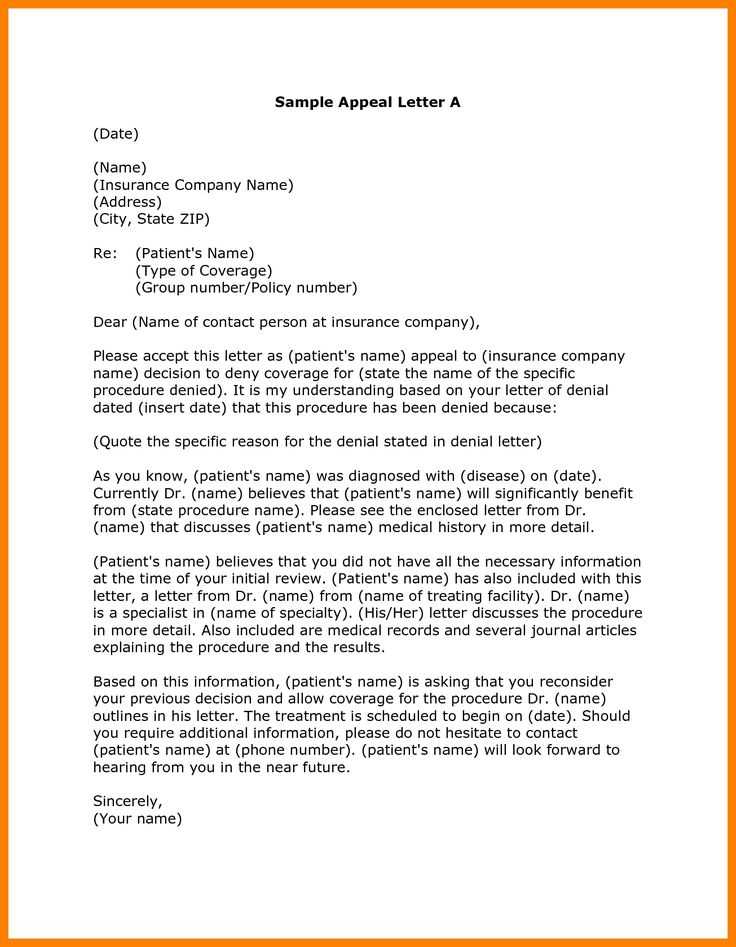 claim appeal letter template