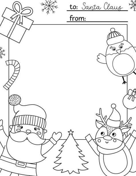 coloring santa letter template