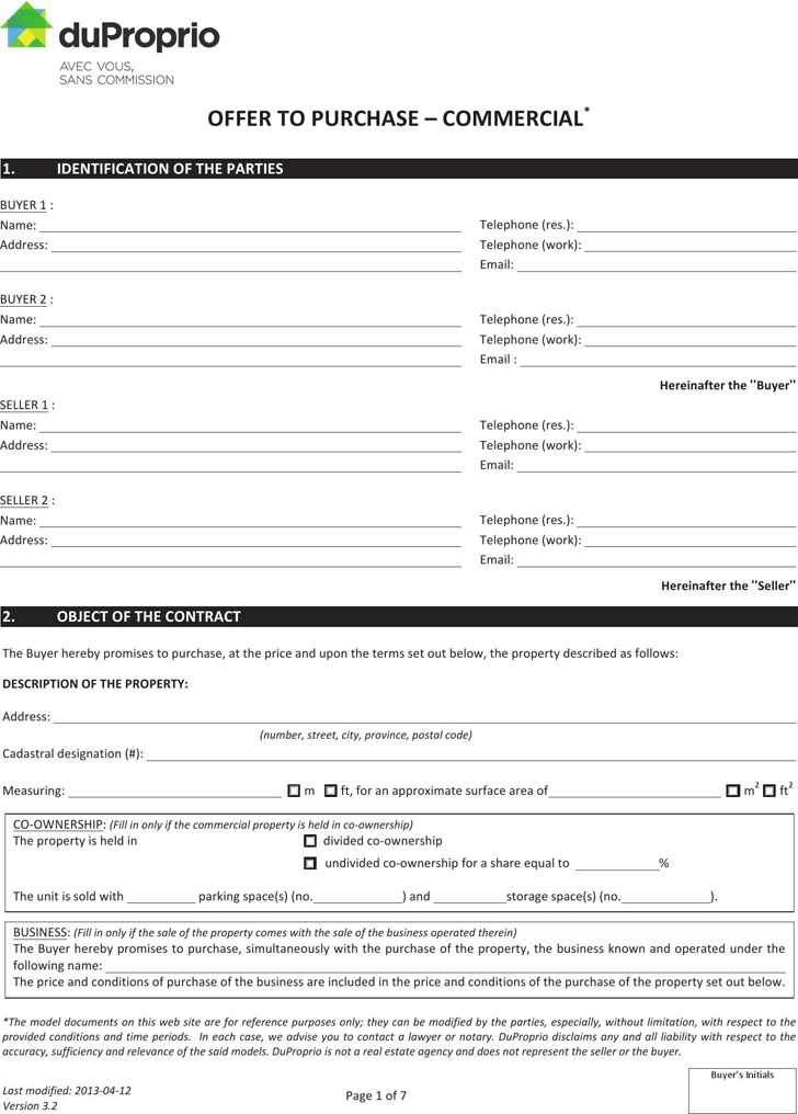 commercial lease offer letter template