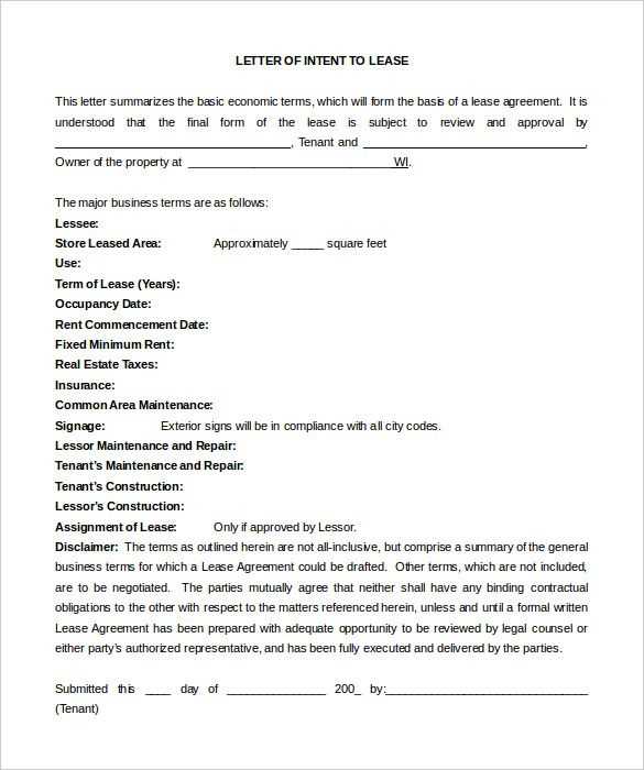 commercial lease renewal letter template