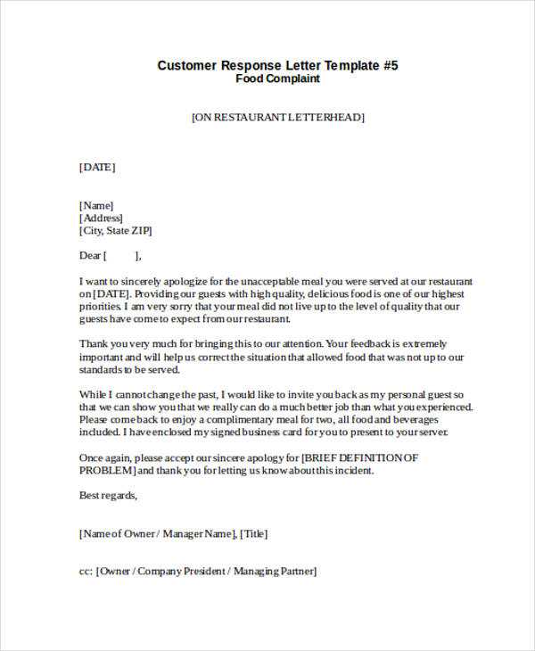 consumer rights letter template